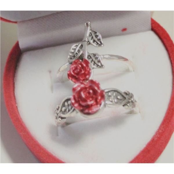 NEW 2PCS/SET RING SET SZ8