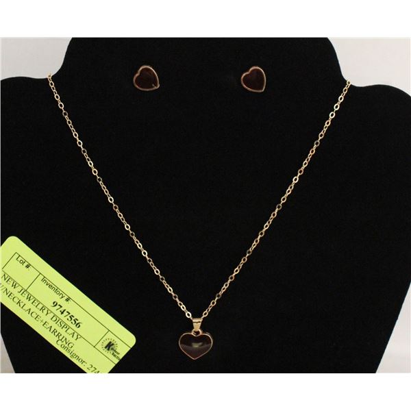 NEW JEWELRY DISPLAY W/NECKLACE+EARRING