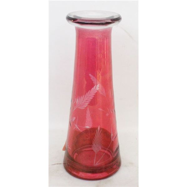 VINTAGE CRANBERRY/RUBY-RED GLASS CUT