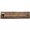 Image 1 : DECORATIVE WOOD WALL PLAQUE- 26" X 6"