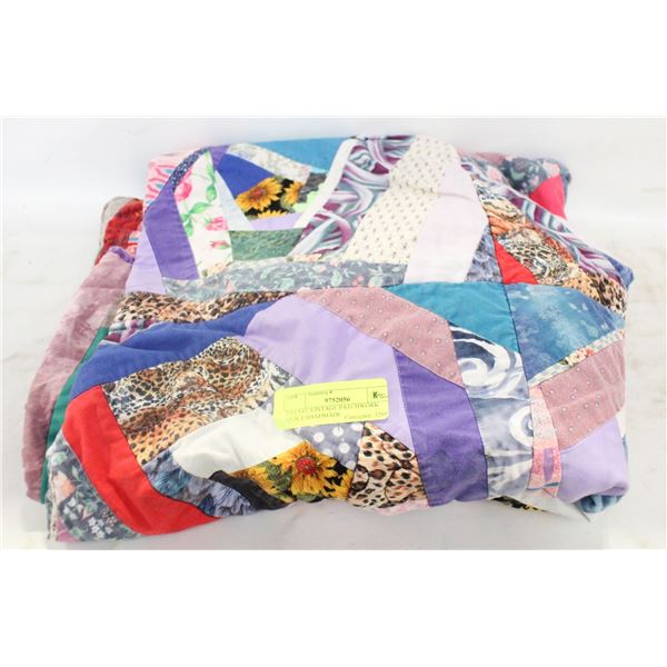 ESTATE VINTAGE PATCHWORK QUILT HANDMADE