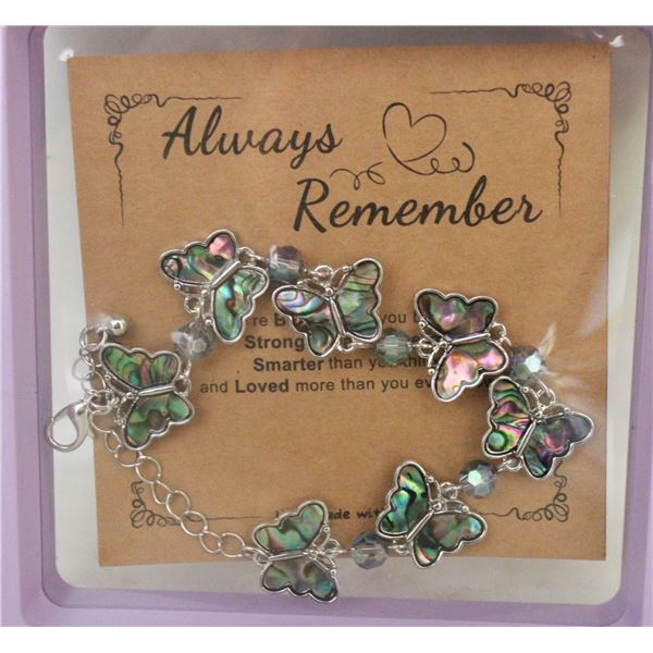NEW BUTTERFLY ABALONE INLAY BRACELET