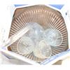 Image 1 : VINTAGE PUNCH BOWL, 8 CUPS & LADEL