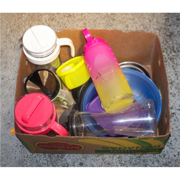 ASSORTED DISHES, 2 DAVIDS TEA PCS + HYDRATION