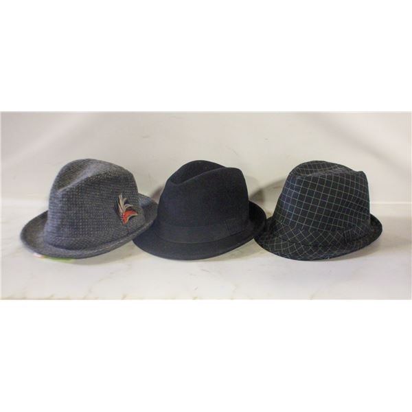 3 MENS MED FEDORAS