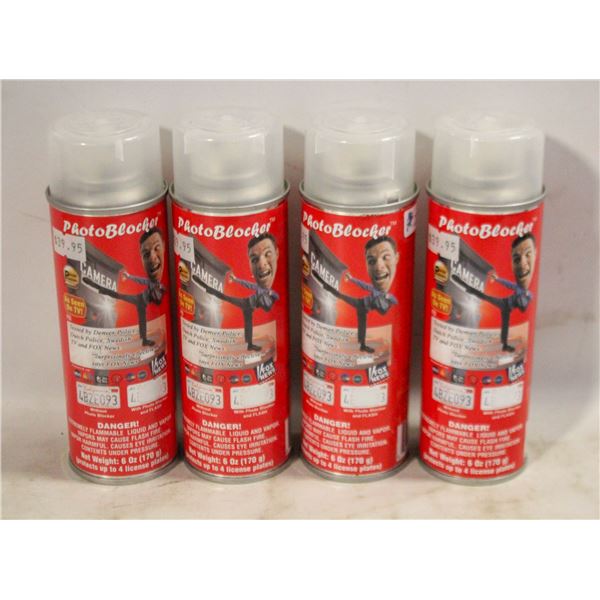 4 SPRAY CANS TRAFFIC CAMERA PHOTO BLOCKER