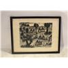 Image 1 : LINOCUT WOODBLOCK ART SIGNED MUSSON 10X13'