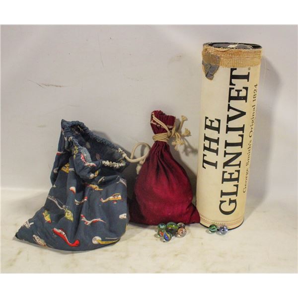 OLD MARBLES. ESTATE. 2 BAGS & FULL OLD SCOTCH
