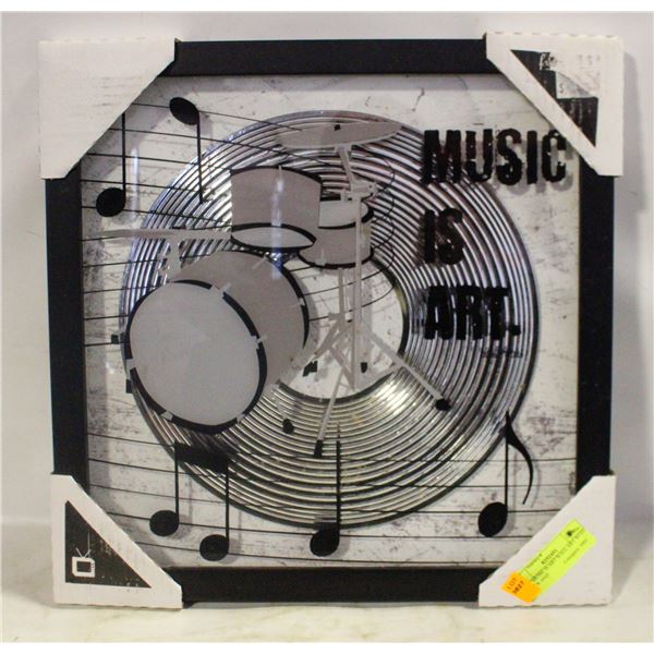 NEW MUSIC IS ART WALL ART WITH BLACK AND