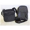 Image 1 : LOT OF CHECKERED AND BLACK SLING BAGS