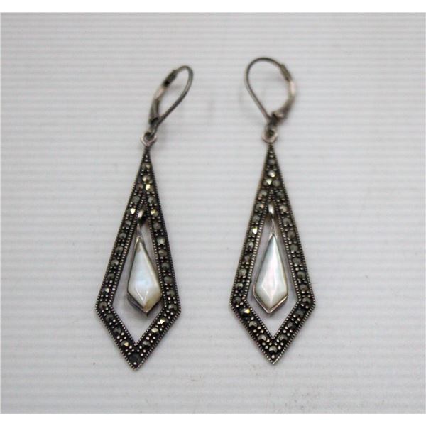 STERLING SILVER MOTHER OF PEARL EARRINGS