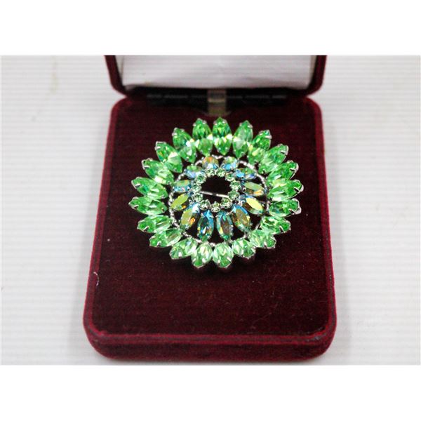 AUSTRIAN CRYSTAL BROOCH