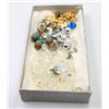 Image 1 : WOODWARDS BOX OF COSTUME JEWELRY. ESTATE