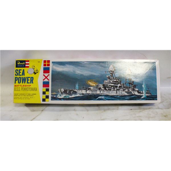 VINTAGE REVELL U.S.S. PENNSYLVANIA BATTLESHIP