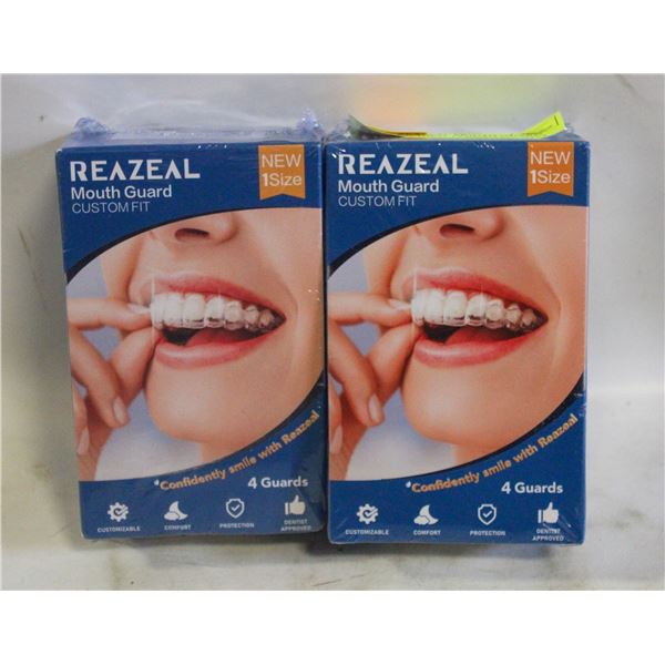2 PACK REAZEAL MOUTH GUARD FOR CLENCHING TEETH