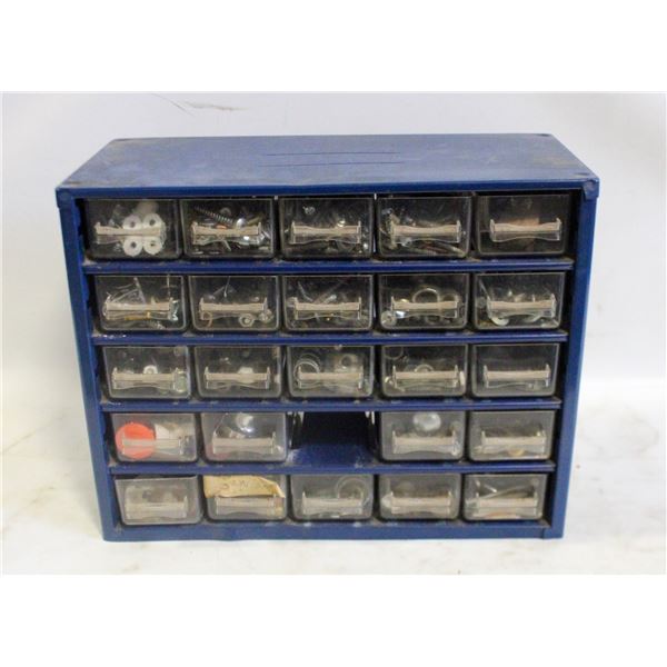 VINTAGE METAL AKRO MILLS PARTS ORGANIZER FULL