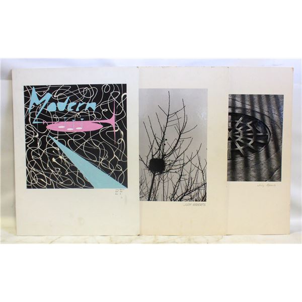 3PC JUDY ROBERTS ART - 2 ORIGINAL PHOTO & ORIGINAL