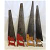Image 1 : 4 VINTAGE HANDSAWS