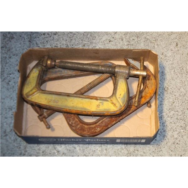 FLAT OF HEAVY DUTY METAL C CLAMPS