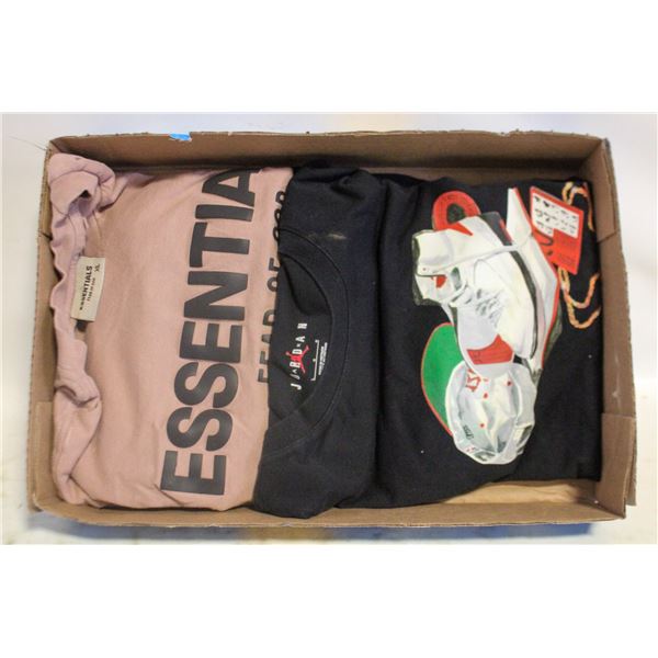 FLAT WITH STREETWEAR T-SHIRT LOT: TAN ESSENTIALS