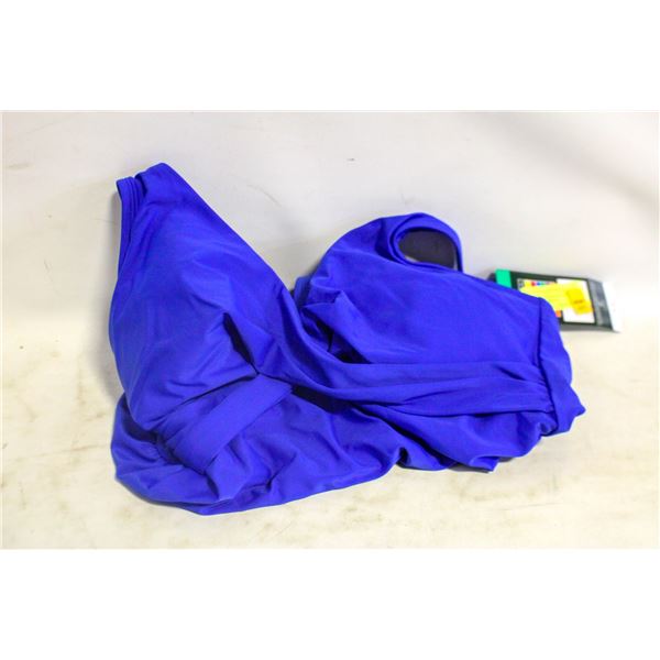 NEW ROOTS WOMENS 1 PIECE SWIMSUIT BLUE SIZE 12