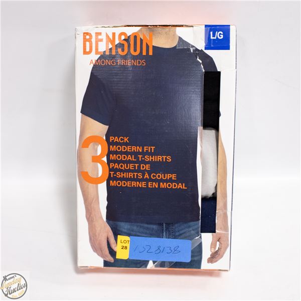 BENSON 3 PACK OF MODERN FIT T-SHIRTS