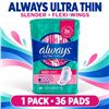 Image 1 : ALWAYS ULTRA THIN SLENDER FLEXI-WINGS 36 PADS