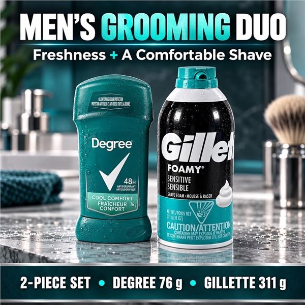 DEGREE 76G ANTIPERSPIRANT & GILLETTE FOAMY 311G