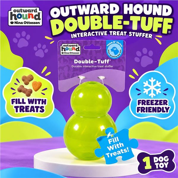 OUTWARD HOUND DOUBLE-TUFF TREAT DOG TOY