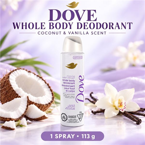 DOVE WHOLE BODY DEODORANT ALUMINUM-FREE 113G