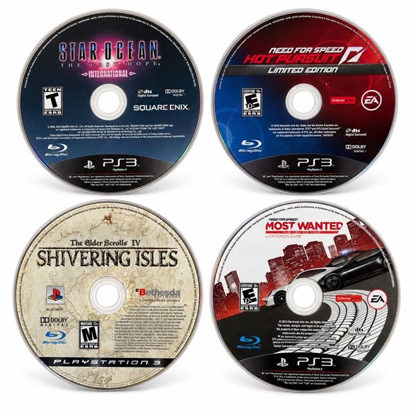 4 PS3 NFS MOST WANTED HOT PURSUIT DISC ONLY