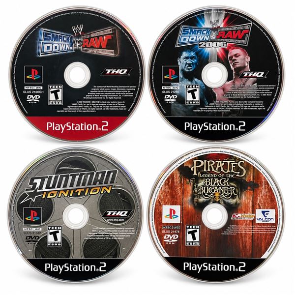 4 PS2 WWE SMACKDOWN VS RAW PIRATES DISC ONLY