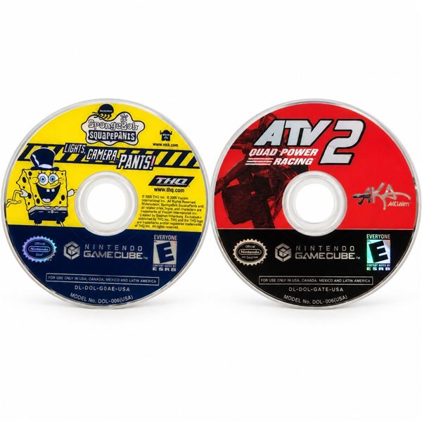 2 GAMECUBE SPONGEBOB & ATV QUAD RACING DISC ONLY