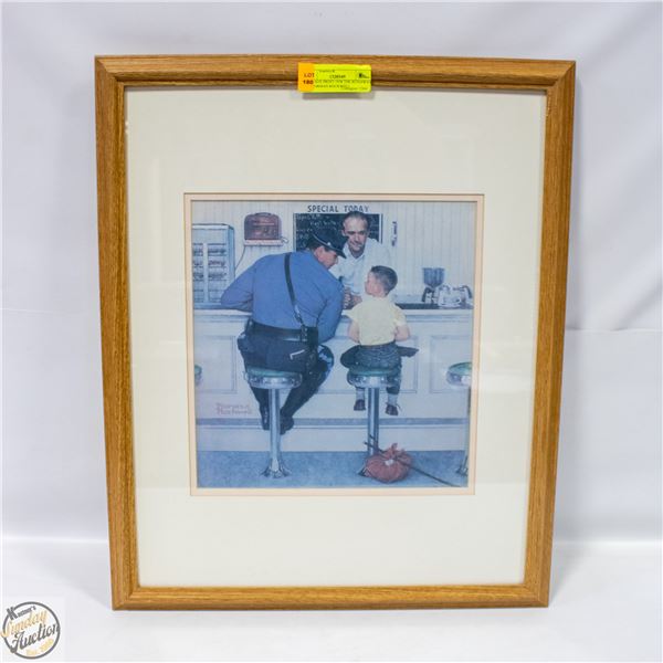 VINTAGE PRINT 1958 THE RUNAWAY BY NORMAN ROCKWELL