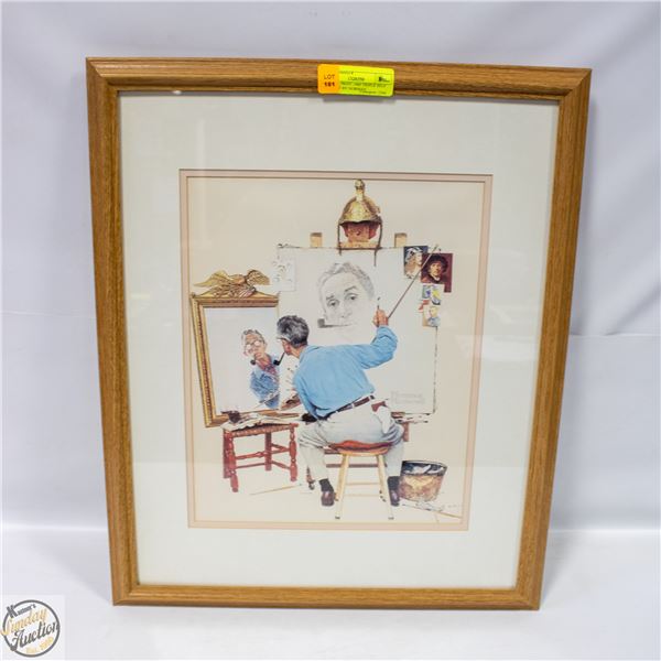 VINTAGE PRINT 1960 TRIPLE SELF PORTRAIT BY NORMAN