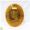Image 1 : VINTAGE LITTLE SPRING GIRL COPPER EMBOSSED PLAQUE