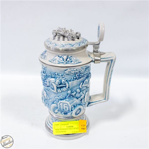 NEW AVON RACING CAR BEER STEIN FROM