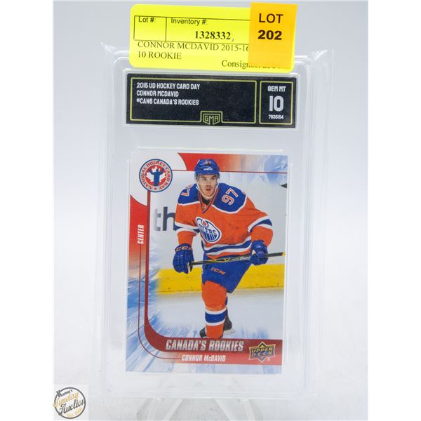 CONNOR MCDAVID 2015-16 GRADED 10 ROOKIE