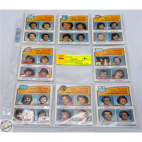 8 X 1981-82 LEADERS SIMMER DIONNE SITTLER GARE ETC