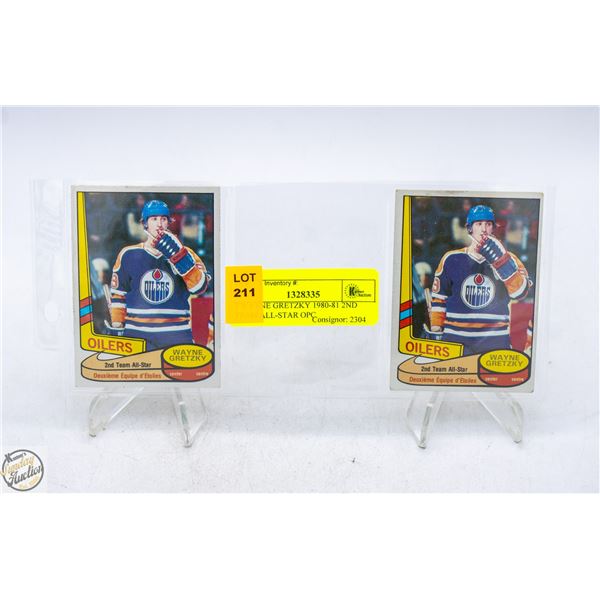 2 WAYNE GRETZKY 1980-81 2ND TEAM ALL-STAR OPC