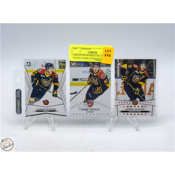 3 MCDAVID ROOKIE CHL LEAF YOUNG STARS CANADAS BEST