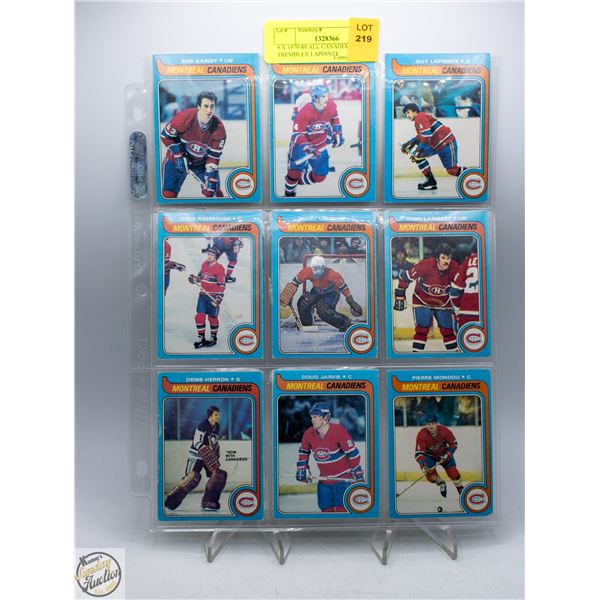 9 X 1979-80 ALL CANADIANS GAINEY TREMBLEY LAPOINTE