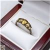 Image 1 : RING SIZE 10 STAMPED 925 5 OVAL CUT CITRINE STONES