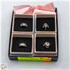 Image 1 : BOX WITH FOUR .925 SILVER RINGS INCL. 1 LOCKET