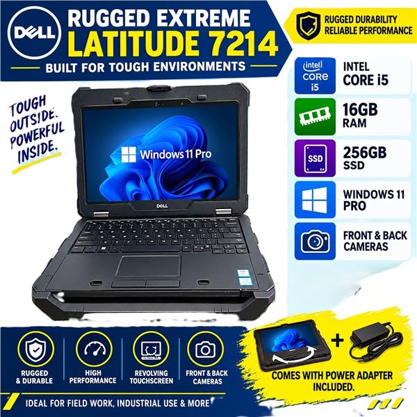 DELL RUGGED EXTREME LAPTOP LATITUDE 7214