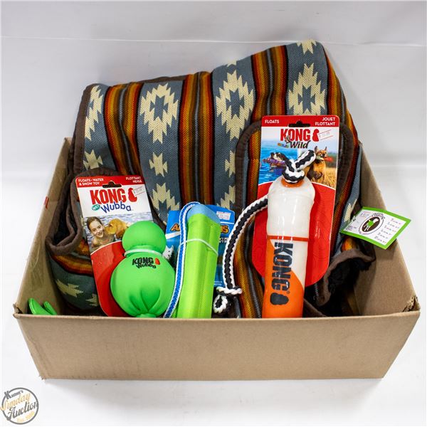 ALL BRAND NEW CANINE TOYS + SZ XXL JACKET