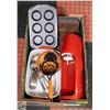 Image 1 : BOX WITH RED SODA STREAM, 6 WOODEN PLACE