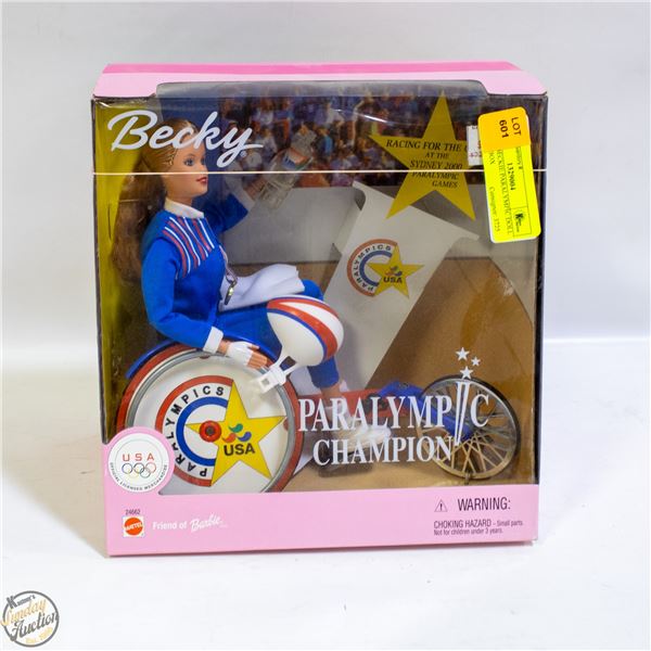 BARBIE BECKIE PARALYMPIC DOLL IN BOX