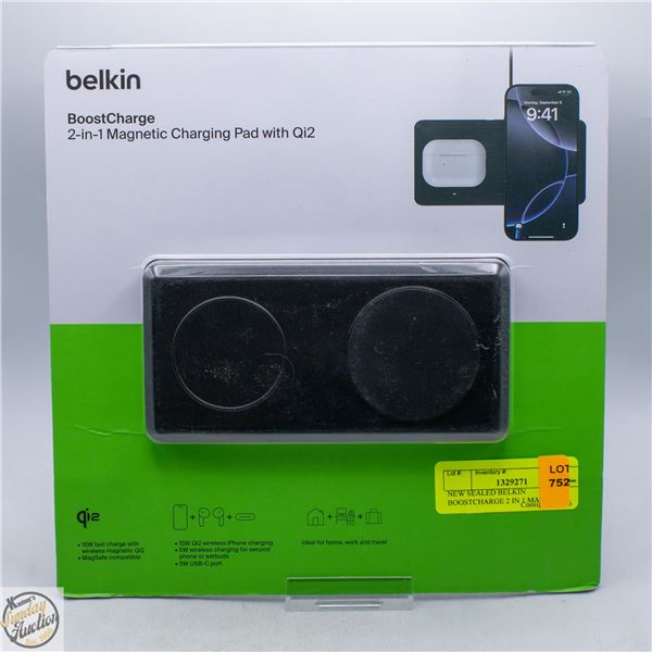 NEW SEALED BELKIN BOOSTCHARGE 2 IN 1 MAGNETIC