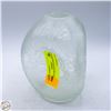 Image 1 : VINTAGE FROSTED GLASS CRYSTAL VASE